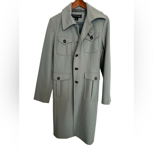Kenneth Cole New York Gray blue Wool Coat size 12 - Picture 1 of 5